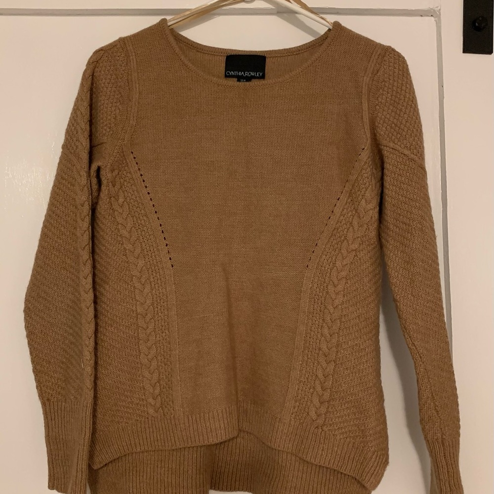 Cynthia Rowley camel sweater, size medium